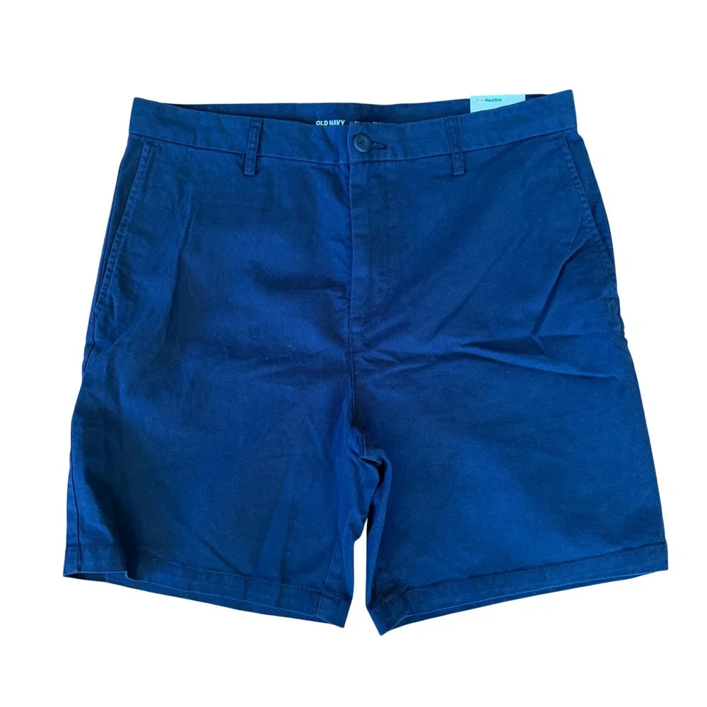 NEW Old Navy‎ Men's Slim Chino Shorts Navy Blue Size 36 8